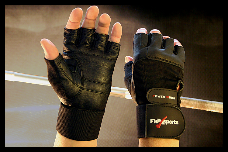 Black Power Wrist Wrap Gloves